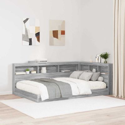 vidaXL Úložné čelo s poličkou Sivý Sonoma 207,5 x 137,5 x 76,5 cm