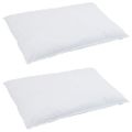 vidaXL Vankúš 2 ks 40 x 80 cm Perie Biela