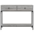 vidaXL Konzolový stolík sivý sonoma 100x34,5x75 cm kompozitné drevo