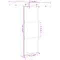 vidaXL Posuvné dvere s kovaním 76x205 cm tvrdené sklo a hliník úzke