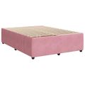 vidaXL Posteľ boxspring s matracom Ružová 140 x 190 cm Zamat