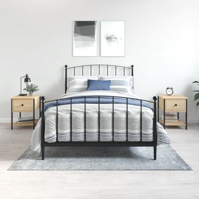 vidaXL Nočné stolíky 2 ks dub sonoma 34x35,5x45 cm kompozitné drevo