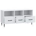 vidaXL TV skrinka Biela 102 x 34,5 x 50 cm Kompozitné drevo