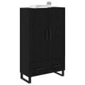 vidaXL Highboard Čierny dub 69,5 x 30 x 115 cm Kompozitné drevo