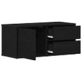 vidaXL TV skrinka 80 x 34 x 36 cm Čierny dub Kompozitné drevo
