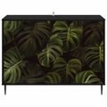 vidaXL Servírovacia skriňa ELBURG Čierny dub 102 x 33 x 76 cm