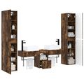 vidaXL Sada kúpeľňového nábytku 5 ks Dymový dub 33 x 34,5 x 160 cm