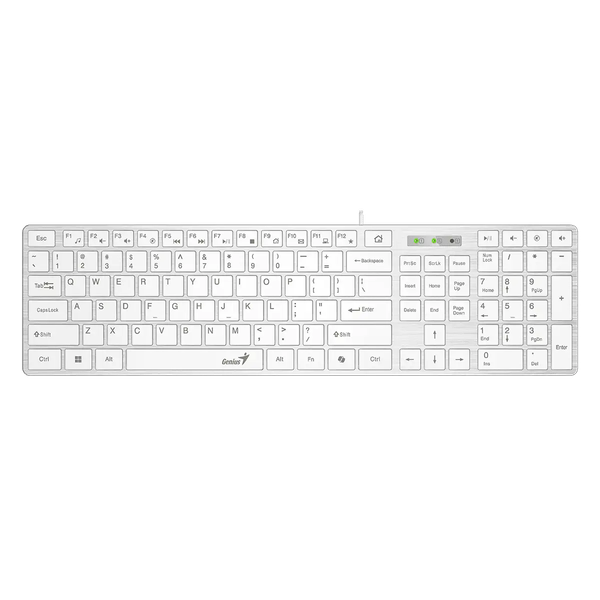 GENIUS Slimstar 126 klávesnica + Copilot biela