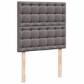 vidaXL Osmanský rám postele s matracmi sivá 160x200 cm umelá koža