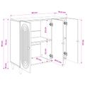vidaXL Servírovacia skriňa Biela 89 x 34,5 x 80 cm Kompozitné drevo