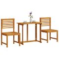 vidaXL Záhradný bistro set 3 ks Hnedá Pevné akáciové drevo