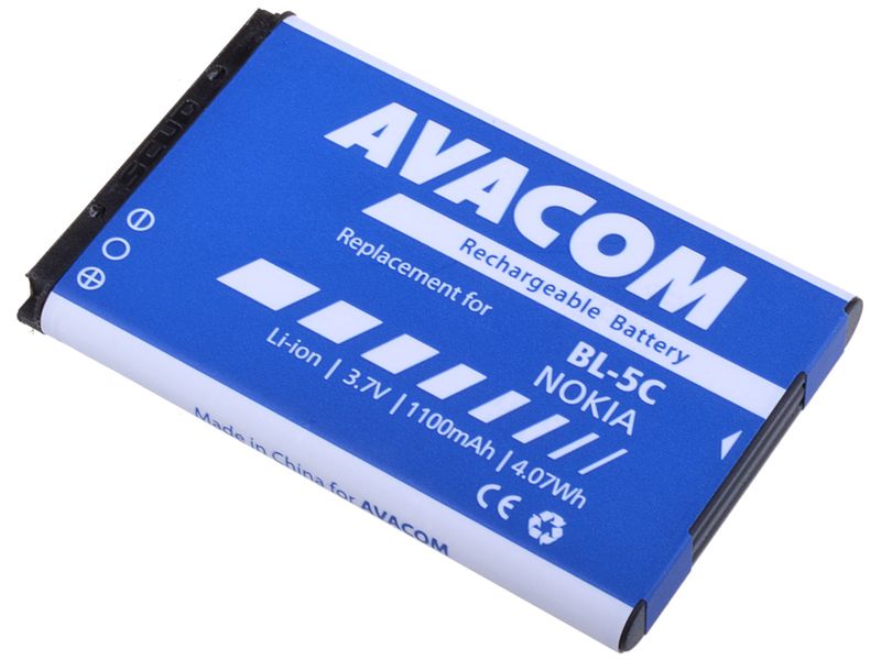 Batéria AVACOM GSNO-BL5C-S1100A do mobilu Nokia 6230, N70, Li-Ion 3,7 V 1100mAh (náhrada BL-5C)
