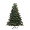 vidaXL Umelý vianočný stromček Zelená 240 cm PVC, kov a plast