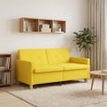 vidaXL Rozkladací gauč Svetložltá 154 x 94,5 x 80,5 cm Látka