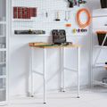 vidaXL pracovný stôl svetlohnedý 80x60x(71,5-98) cm masívny dub