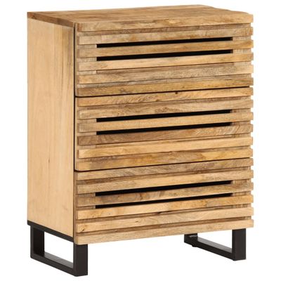 vidaXL Komoda 60x34x75 cm, surový mangový masív