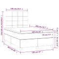 vidaXL Posteľ boxsping s matracom a LED čierna 120x200 cm zamat