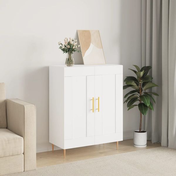 vidaXL Komoda biela 69,5x34x90 cm kompozitné drevo