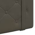 vidaXL Závesné čelo postele S LED svetlom Sivá Umelá koža