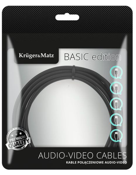 Kábel Optický Kruger&Matz KM1224 toslink-toslink 3m Kabel Optický Kruger&Matz KM1224 toslink-toslink 3m