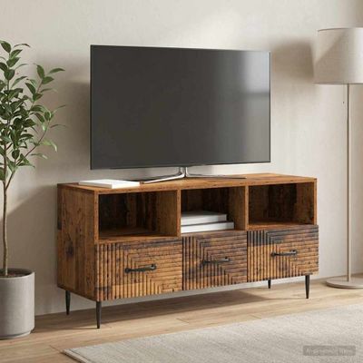 vidaXL TV skrinka Staré drevo 102 x 34,5 x 50 cm Kompozitné drevo
