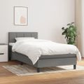 vidaXL Boxspring posteľ s matracom tmavosivá 90x200 cm látka