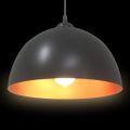 vidaXL Závesné lampy 2 ks, výškovo nastaviteľné, E27, čierne, Ø 30 cm, kovové