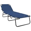 vidaXL Skladací lehátko Modrá 188 x 57 x 86,5 cm Polyester
