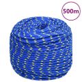 vidaXL Lodné lano modré 10 mm 500 m polypropylén