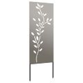vidaXL Záhradná clona na súkromie Kvetinový Hrdzavý 50 x 140 cm