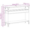 vidaXL Konzolový stôl Staré drevo 100 x 29 x 75 cm Kompozitné drevo