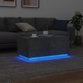 vidaXL Konferenčný stolík s LED svetlami betónovosivý 90x50x40 cm