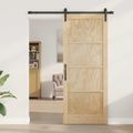 vidaXL Posuvné dvere Prírodná 86 x 211 cm Borovicový masív