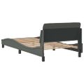 vidaXL Rám postele Dover tmavosivý 100x203 cm látka