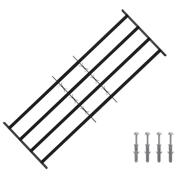 vidaXL Bezpečnostné mreže na okná so 4 priečnymi tyčami 3 pcs
