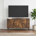 vidaXL TV skrinka Dymový dub 99 x 34,5 x 50 cm Kompozitné drevo