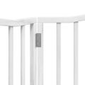 vidaXL Brána pre psa skladacia 2 panely biela 160 cm topoľové drevo