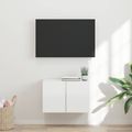 vidaXL TV nástenná skriňa Vysoký lesk bielej 59,5 x 31 x 40 cm