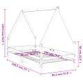 vidaXL Rám detskej postele 90x190 cm masívna borovica