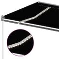 vidaXL Automatická markíza s LED a senzorom 600x300 cm antracitová
