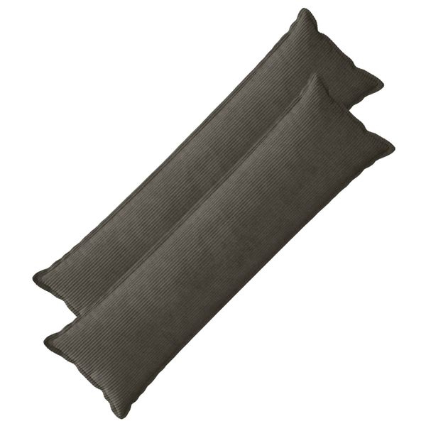 vidaXL Poťah na podložku 2 ks HOUTEN Antracitová 40 x 145 cm manšestr