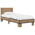 vidaXL Rám postele s čelom Dub artisan 80 x 200 cm Kompozitné drevo