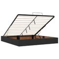 vidaXL Polohovací postel s matrací Čierna 200 x 200 cm Látka