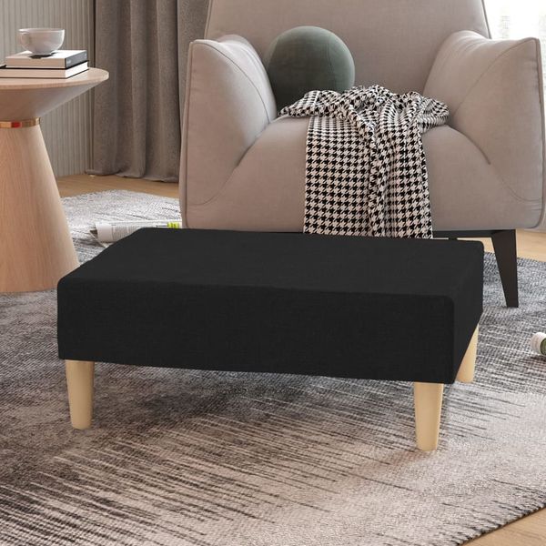 vidaXL Podnožka čierna 78x56x32 cm látková