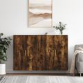 vidaXL Nástenné skrinky 2 ks dymový dub 69,5x34x90 cm