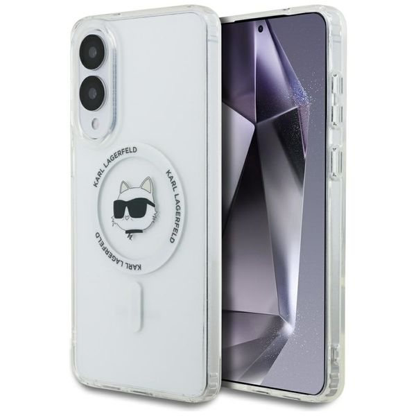 Púzdro Karl Lagerfeld na Samsung Galaxy S25 Edge HC MAGSAFE IML METAL CHOUPETTE HEAD biela