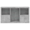 vidaXL Komoda s LED svetlami betónovo-sivá 181,5x37x100 cm