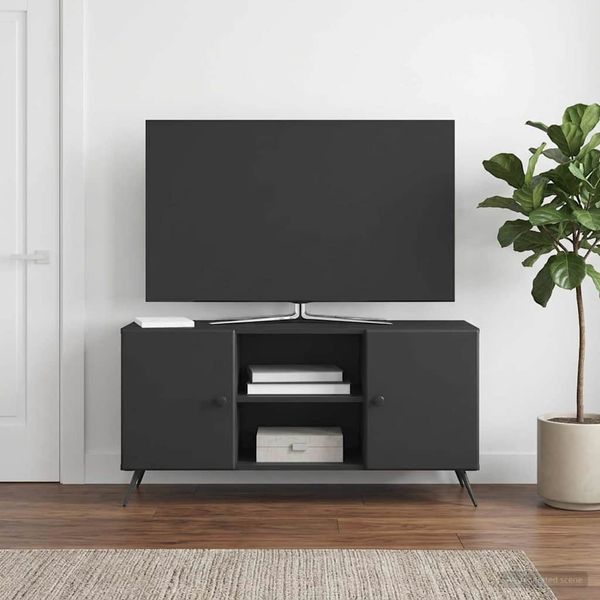 vidaXL TV skrinka Čierna 102 x 34,5 x 50 cm Kompozitné drevo