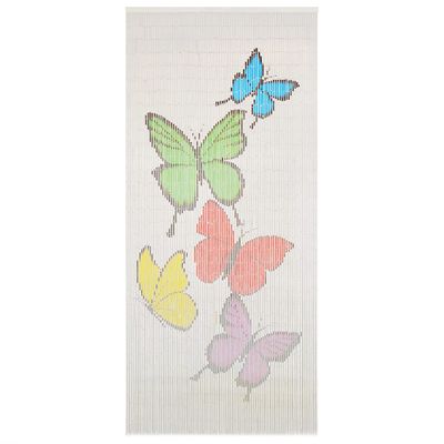 vidaXL Bambusový záves proti hmyzu do dverí 90x200 cm