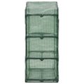 vidaXL 3-regálov mini skleník 69x49x125 cm